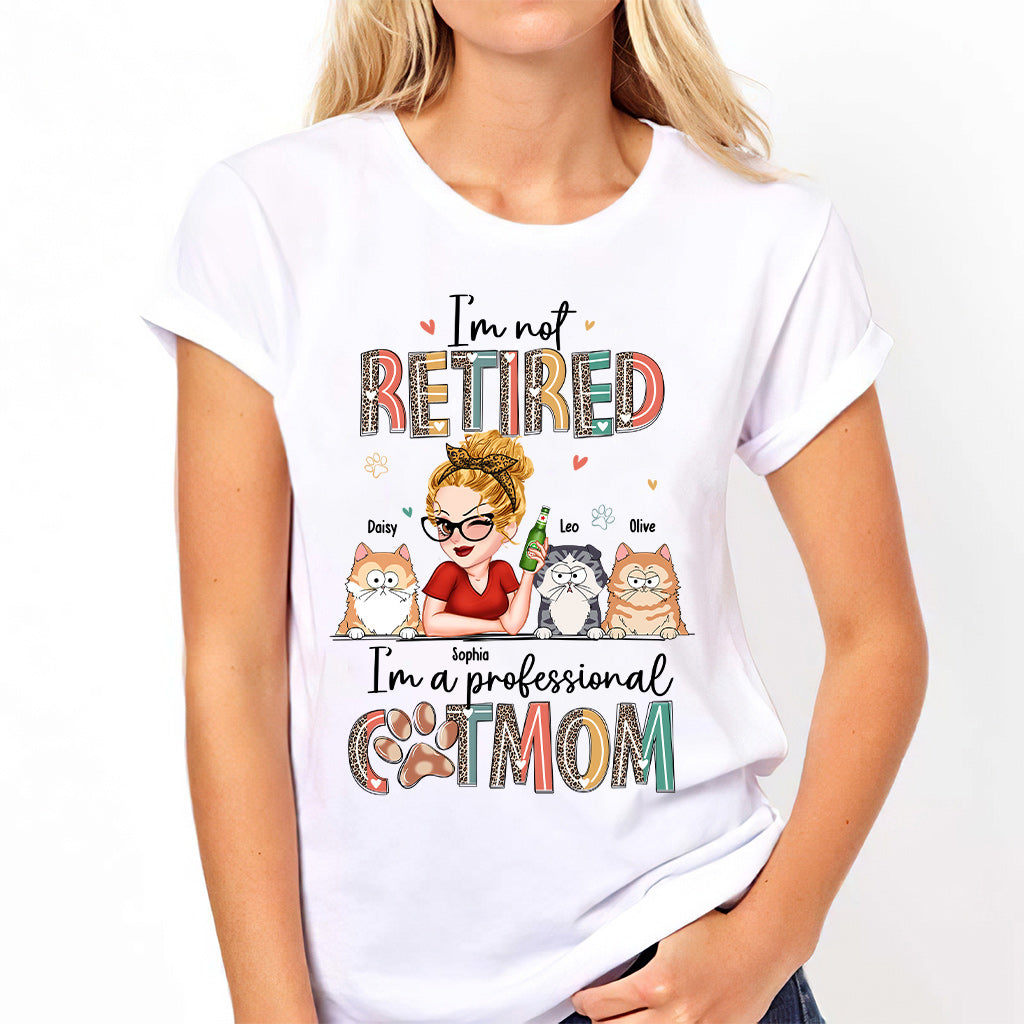Je ne suis pas à la retraite, je suis une maman professionnelle de chien/chat ! – T-shirt et sweat à capuche personnalisés pour chiens
