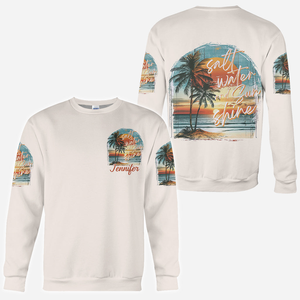 T-shirt personnalisé « Salt Water Sunshine » pour amoureux de la mer