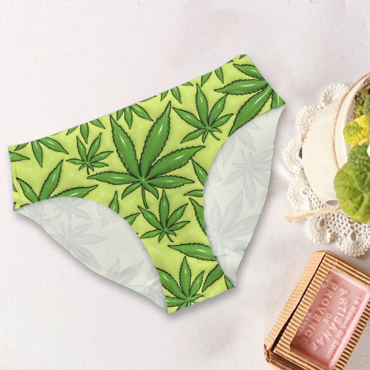 Hit Me Harder - Culottes personnalisées pour femmes sur le thème du cannabis