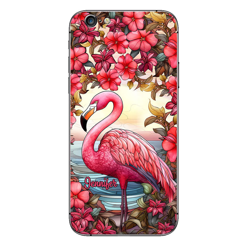 Coque de téléphone personnalisée flamant rose « J’adore les flamants roses »