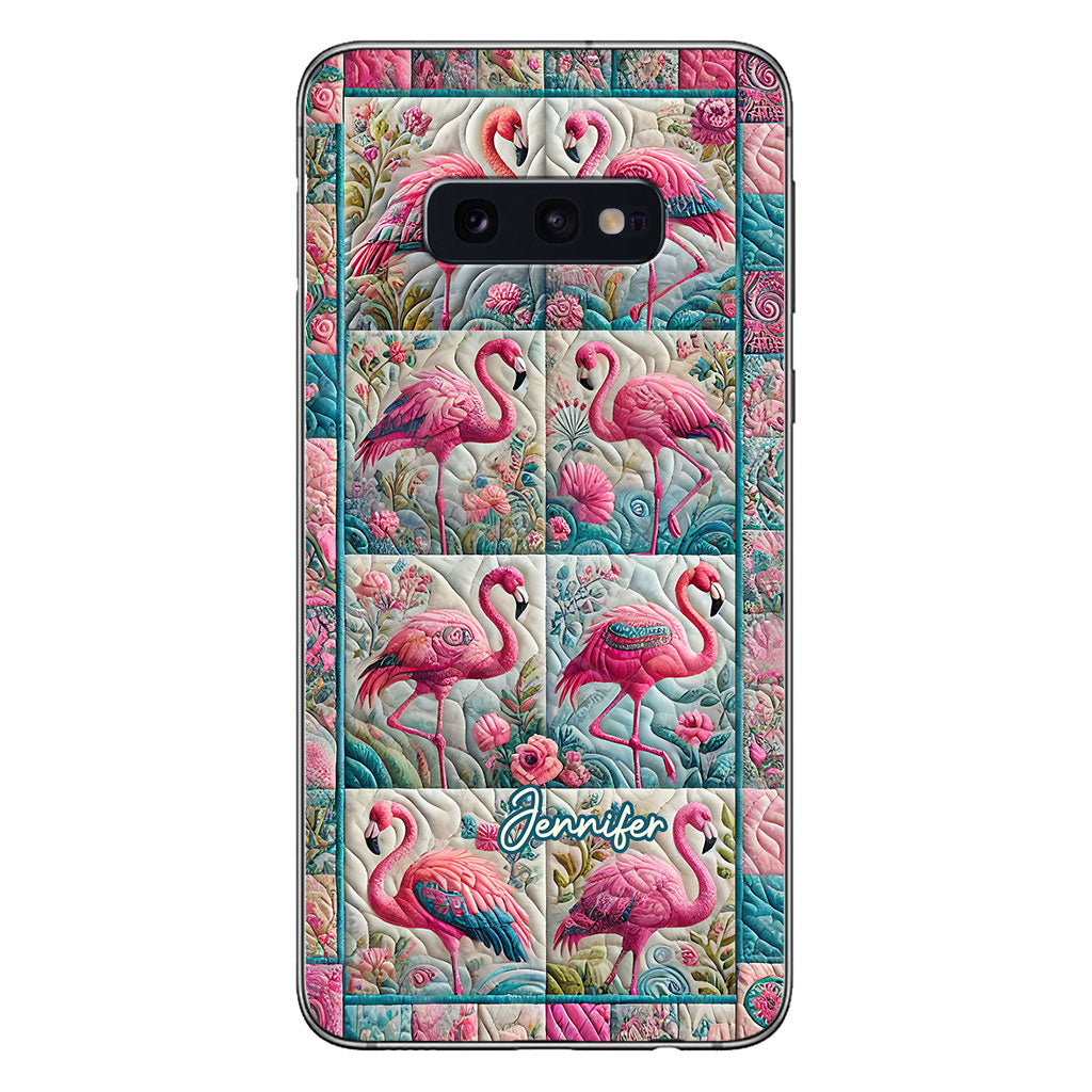 Coque de téléphone flamant rose vintage personnalisée