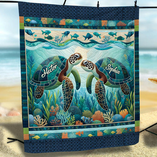 Toi, moi et la mer - Couverture personnalisée Tortue