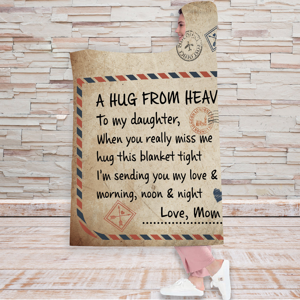 Un câlin du ciel - Couverture à capuche commémorative personnalisée