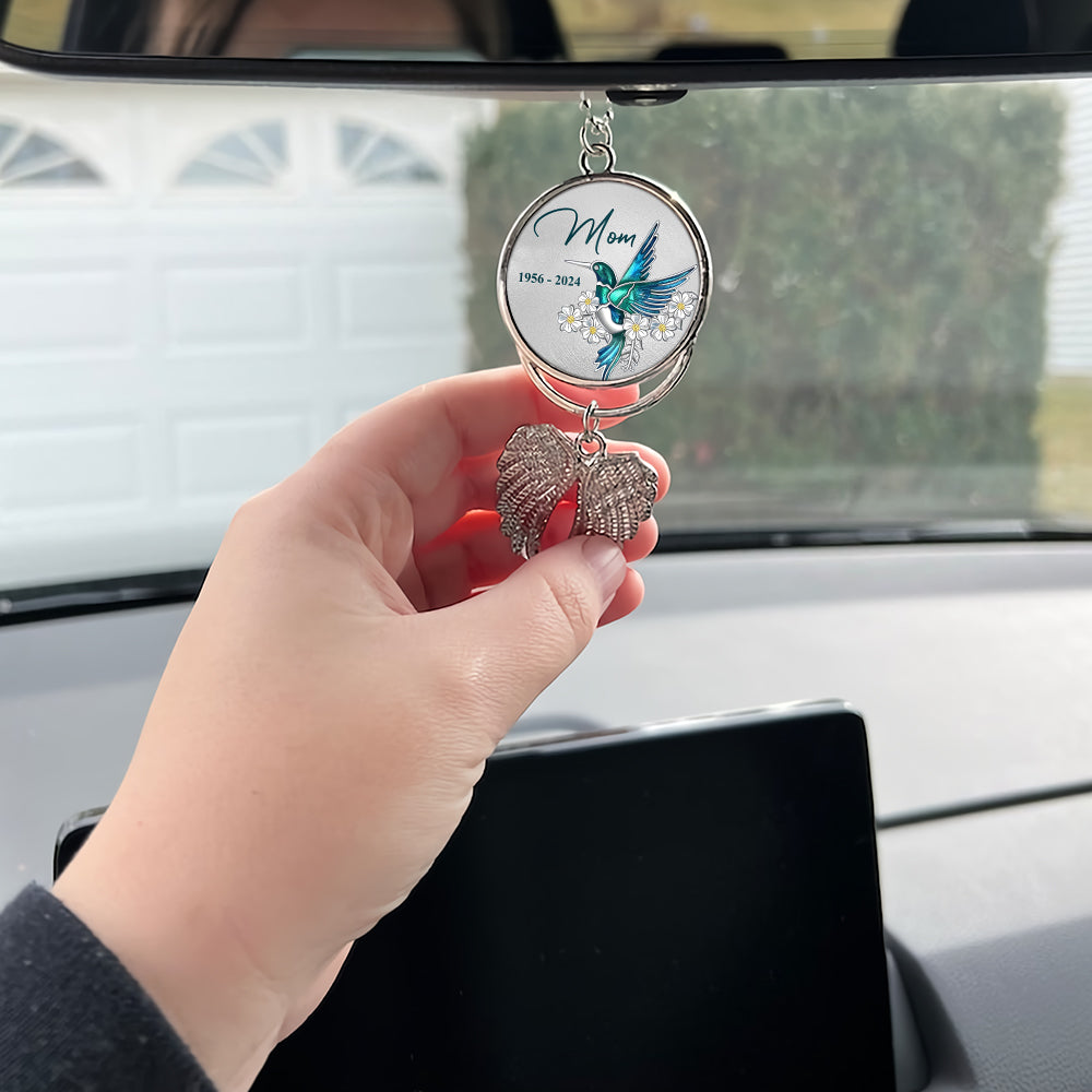 À jamais dans mon cœur - Ornement commémoratif personnalisé en forme d'ailes