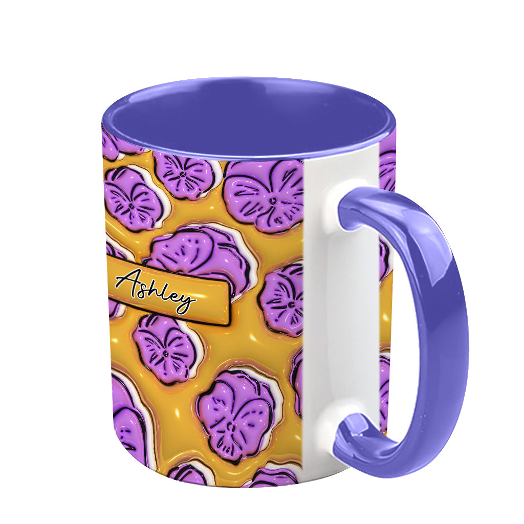 Birth Month Flower - Personalized Birthday Accent Mug