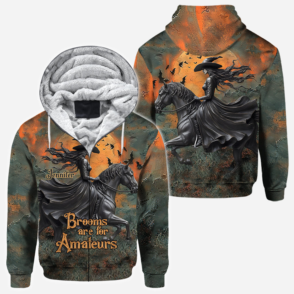 Les balais, c'est pour les amateurs - T-shirt personnalisé avec motif cheval