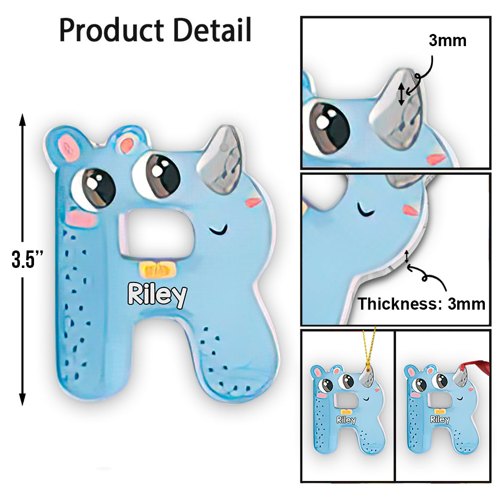 Cute Letters - Personalized Kid Ornament