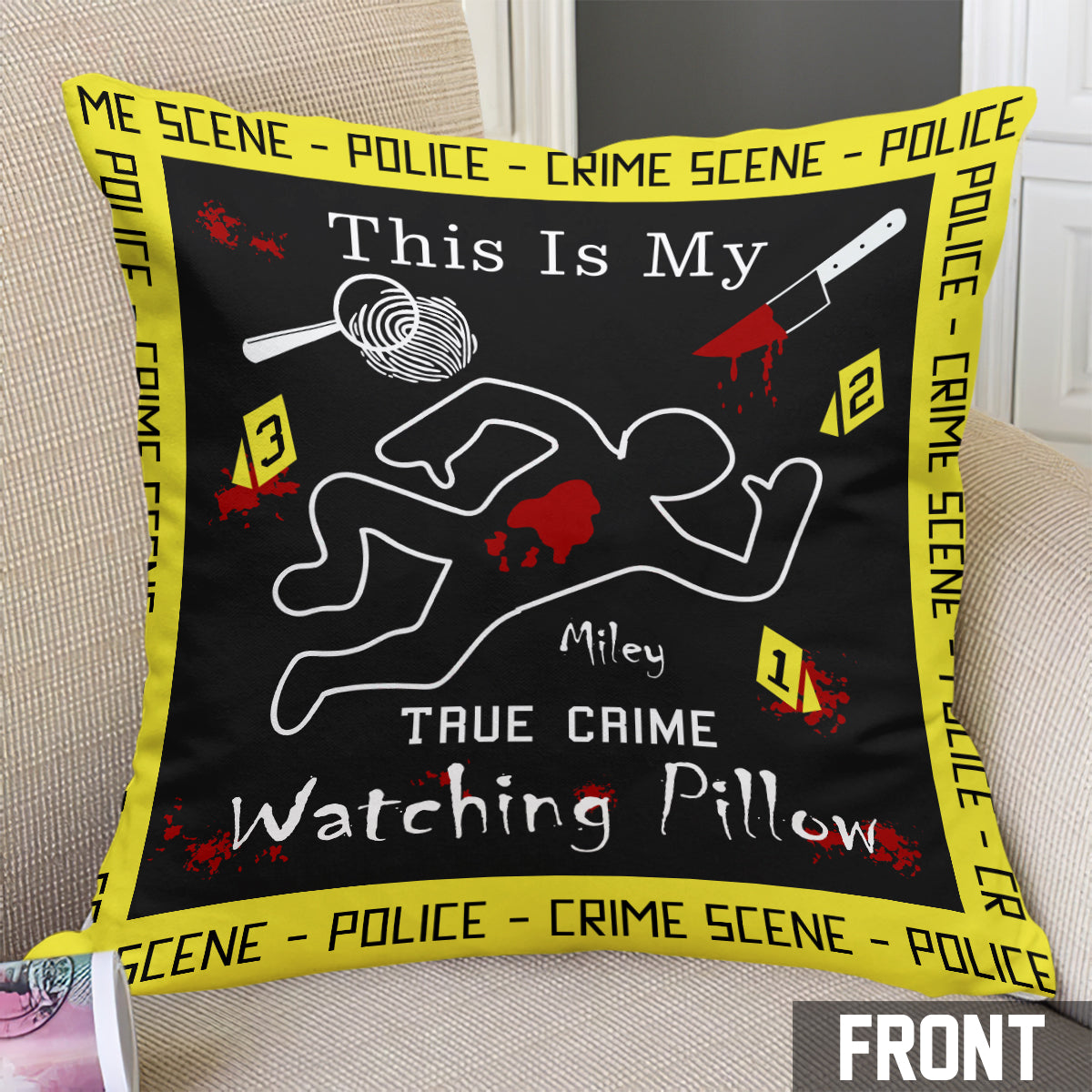 True Crime Pillow - Personalized Throw Pillow