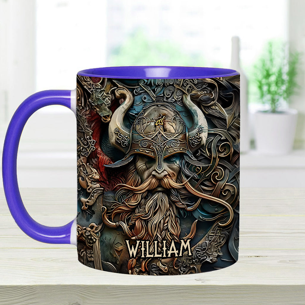 Mug personnalisé « Héros Viking Vintage » - Mug Viking à l'accent viking
