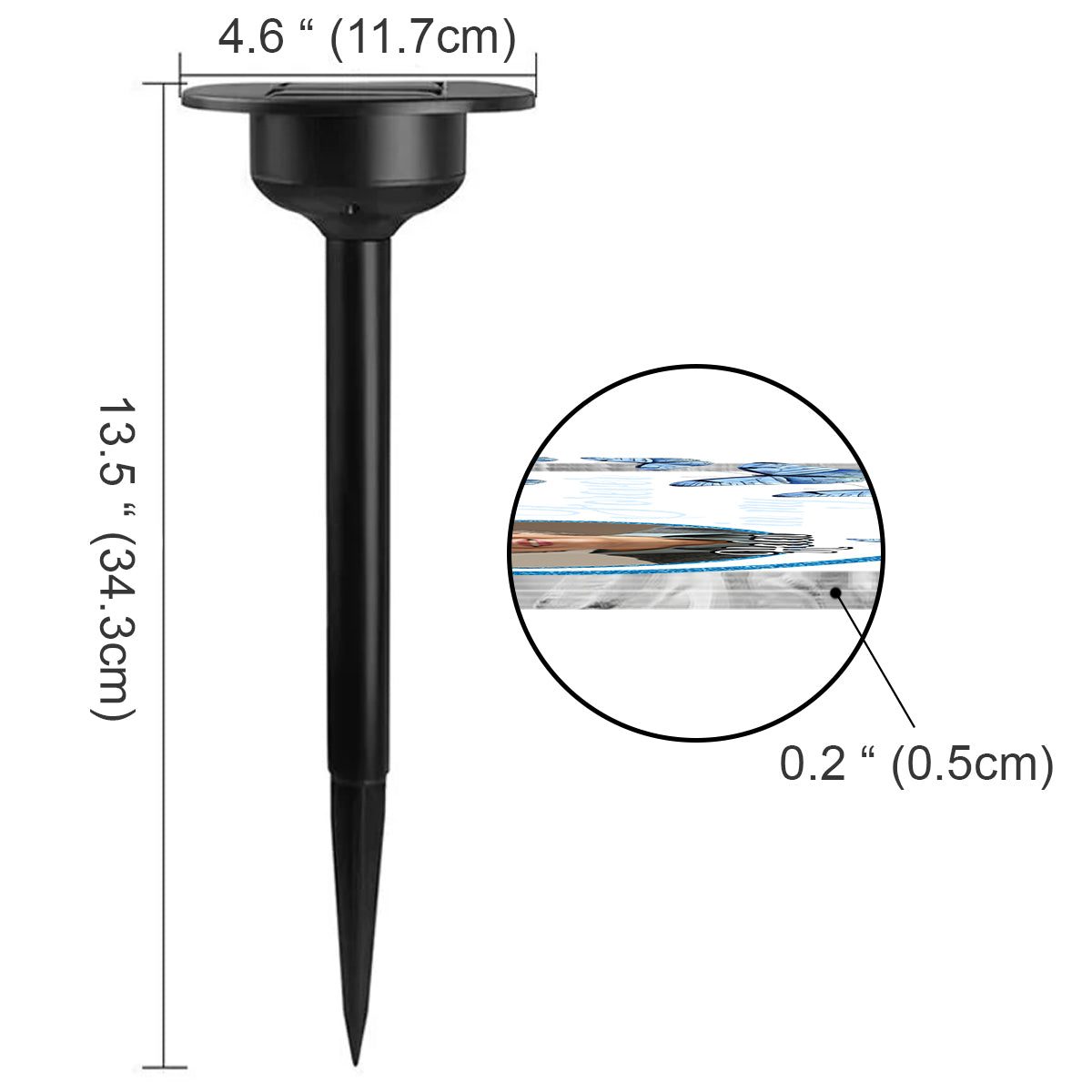 À jamais dans mon cœur - Lampe solaire commémorative personnalisée pour jardin