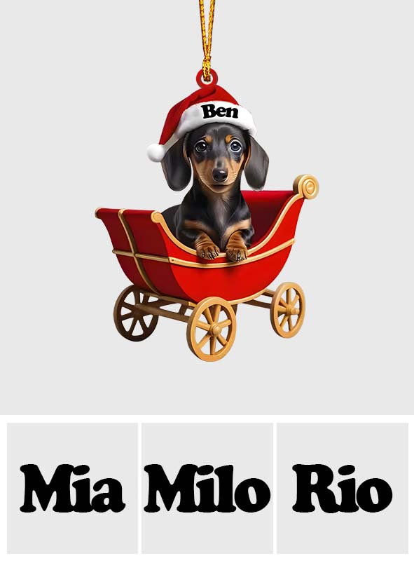 Adorable Dachshund - Personalized Dachshund Ornament