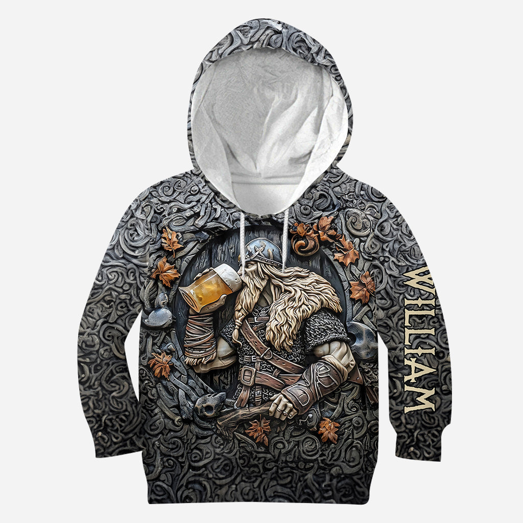 Légende du guerrier viking buveur - T-shirt viking personnalisé intégral
