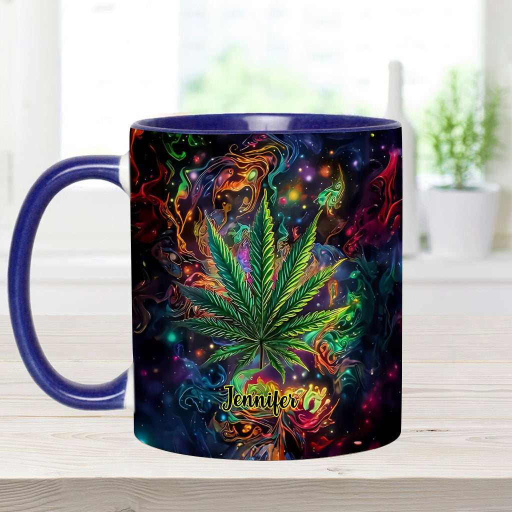 Mug personnalisé « Stoner Chick » avec motif cannabis