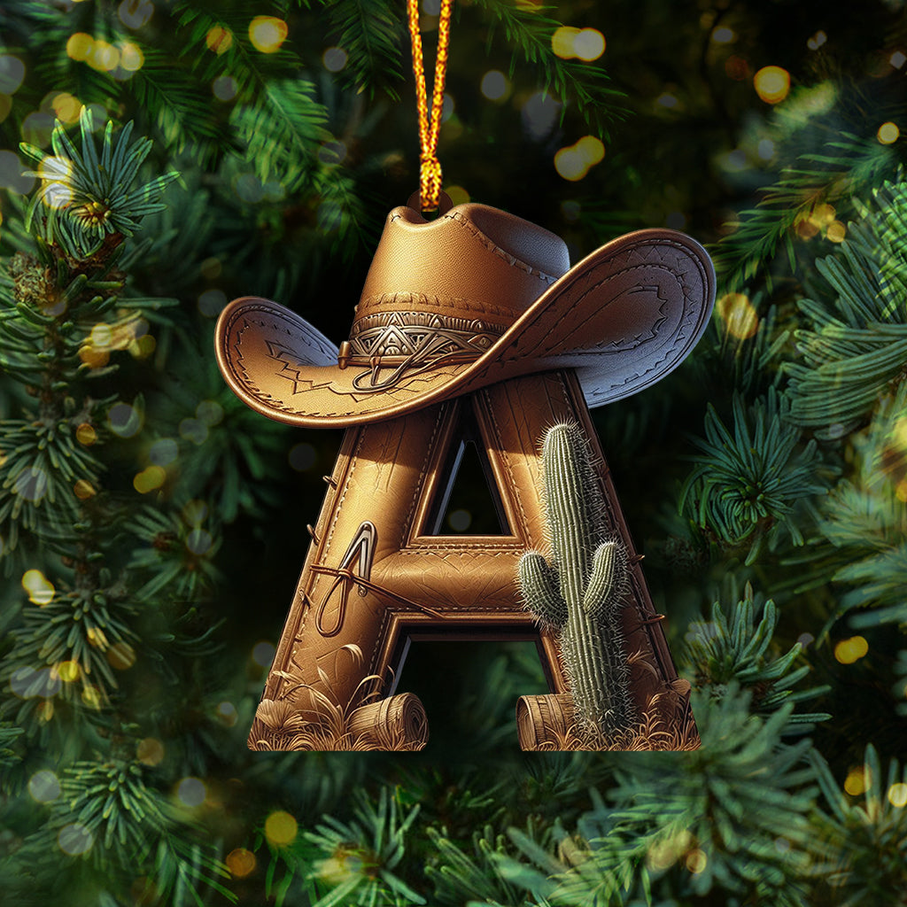 Western Letters - Personalized Ornament