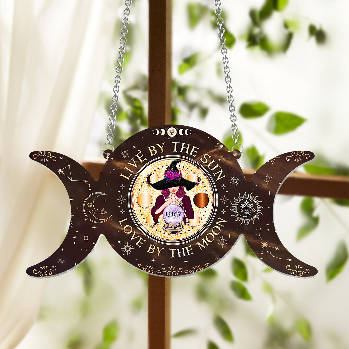 Comme en haut, comme en bas - Attrape-soleil personnalisé à suspendre à la fenêtre, inspiré des sorcières 