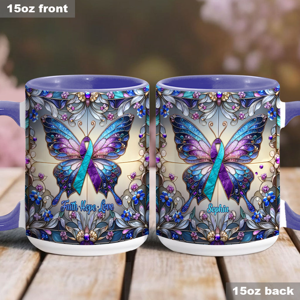 Foi, Espérance, Amour - Mug personnalisé pour la prévention du suicide