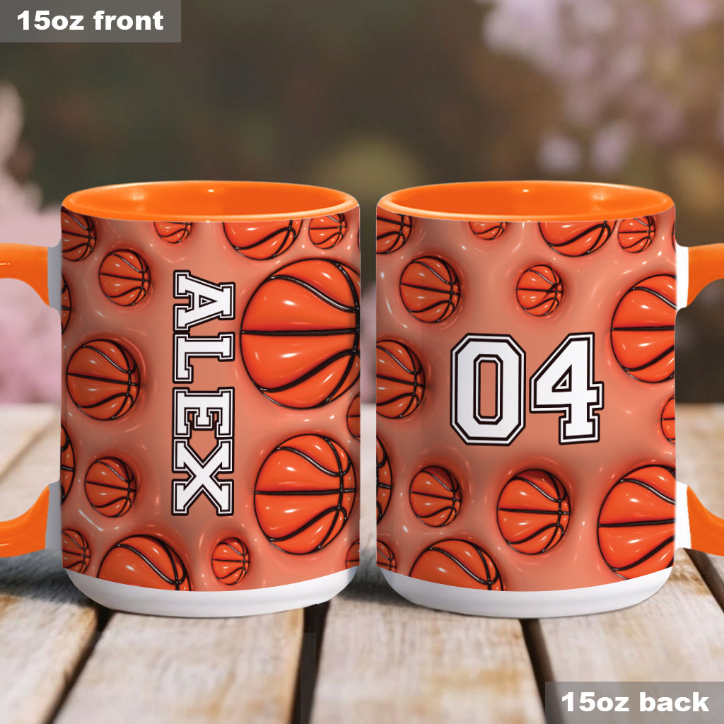 Basketball Lovers - Personalized Basketball Accent Mug
