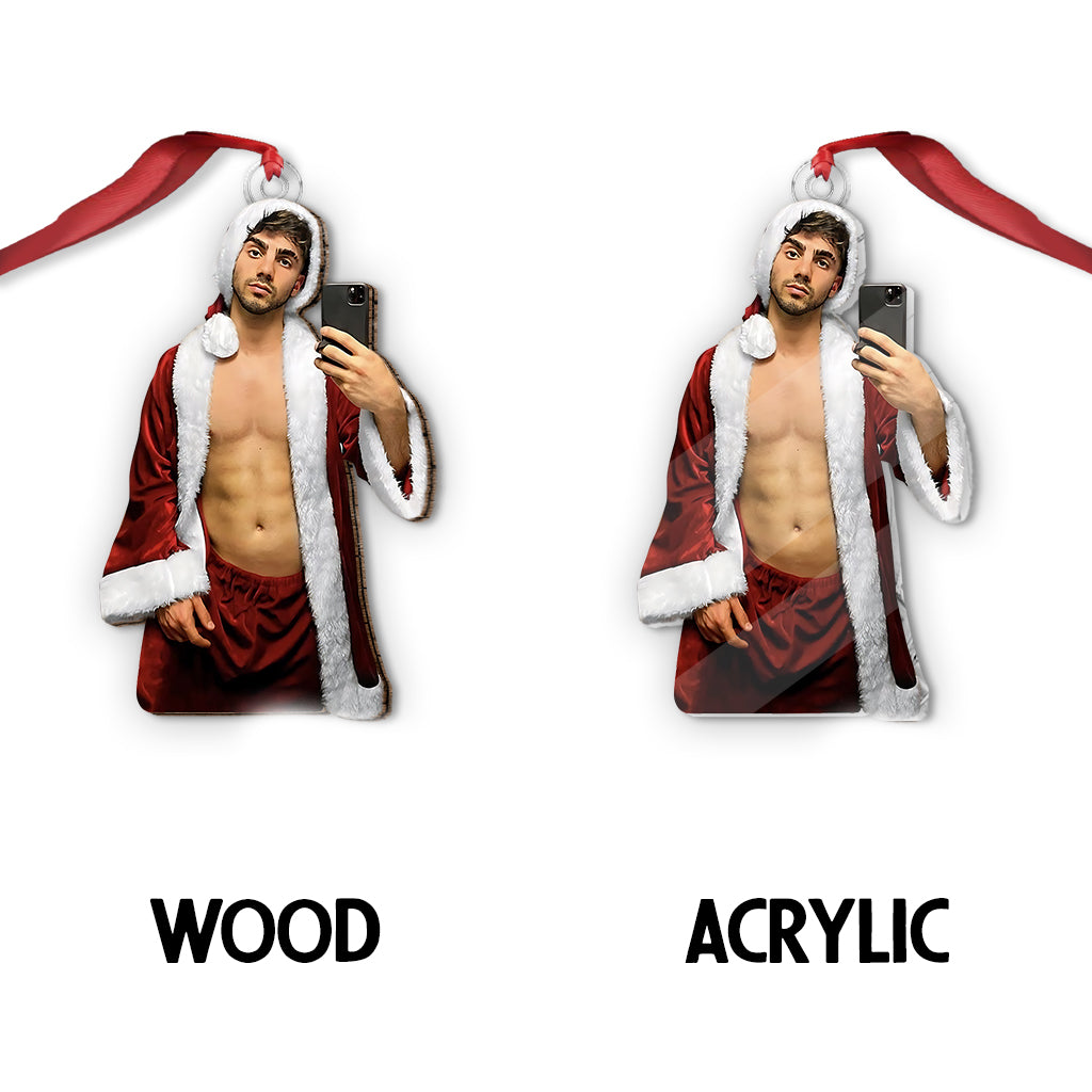 Ornement photo cadeau pour petite amie - Ornement personnalisé pour couple.