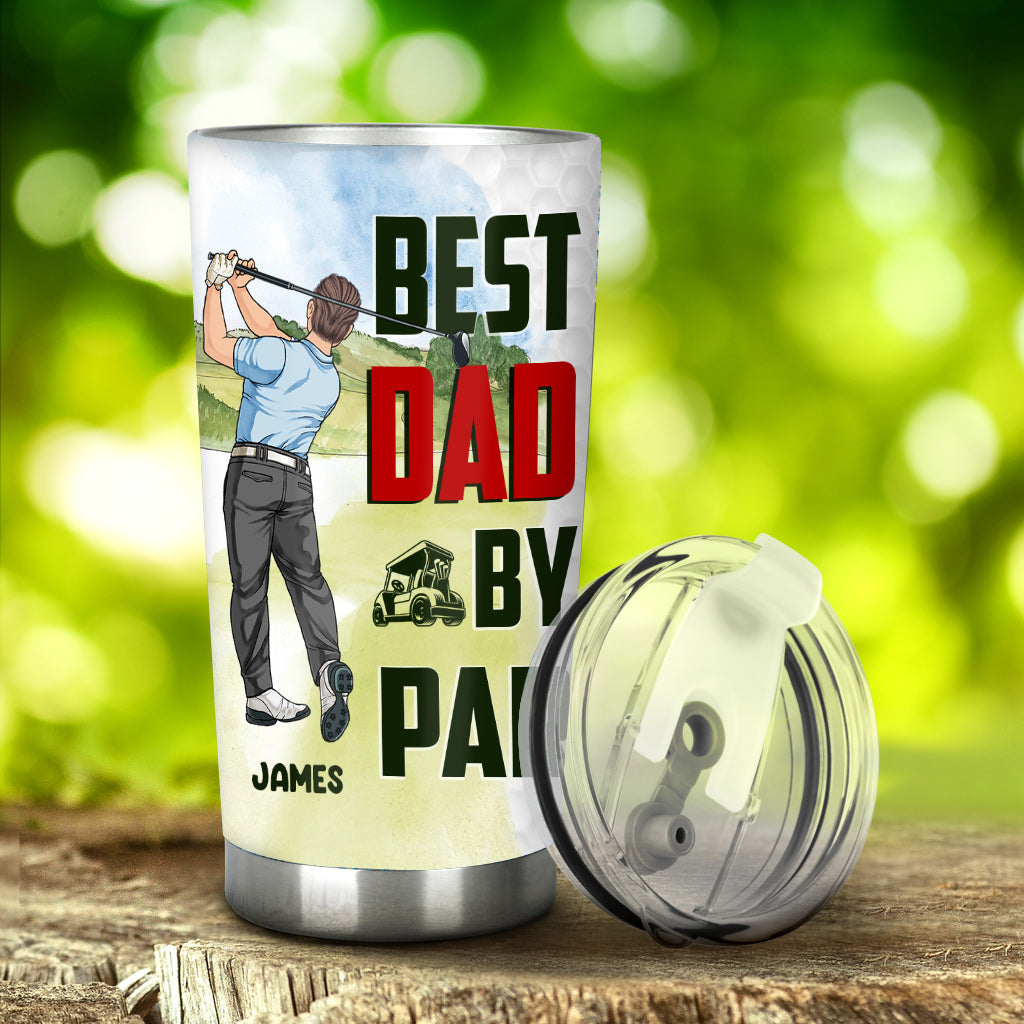 Meilleur papa par Par Any Title - Gobelet de golf personnalisé