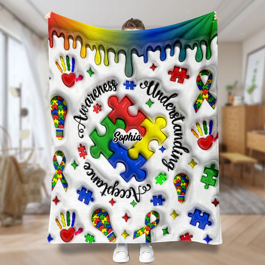 Autism Awareness - Personalized Autism Awareness Blanket