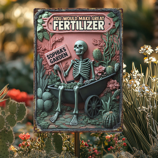 Vous feriez un excellent engrais - Panneau métallique rectangulaire personnalisé pour le jardinage