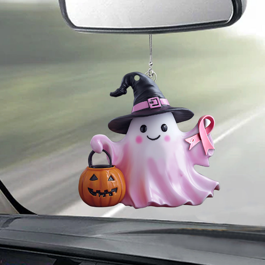 Sensibilisation au cancer du sein - Ornement de voiture personnalisé pour la sensibilisation au cancer du sein