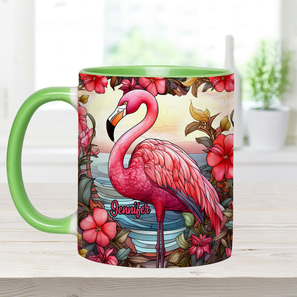 Mug personnalisé « J’adore les flamants roses »