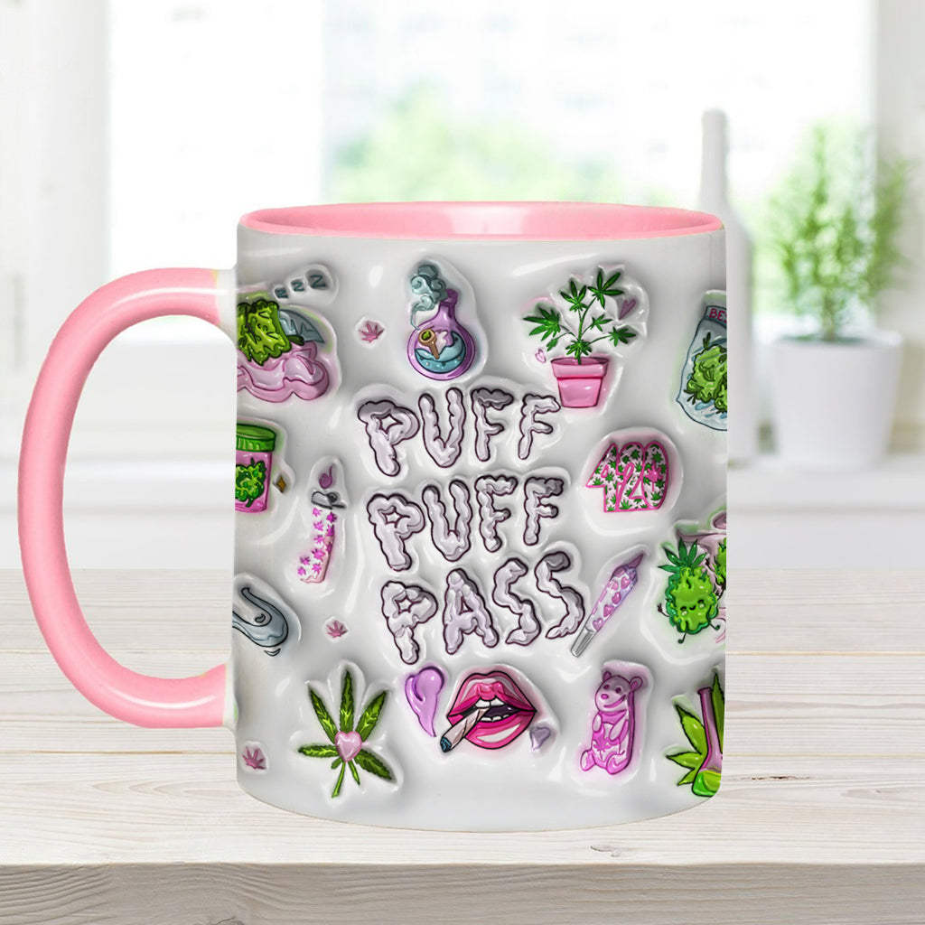 Mug gonflable 3D Puff Puff Pass - Personnalisé avec un accent cannabis