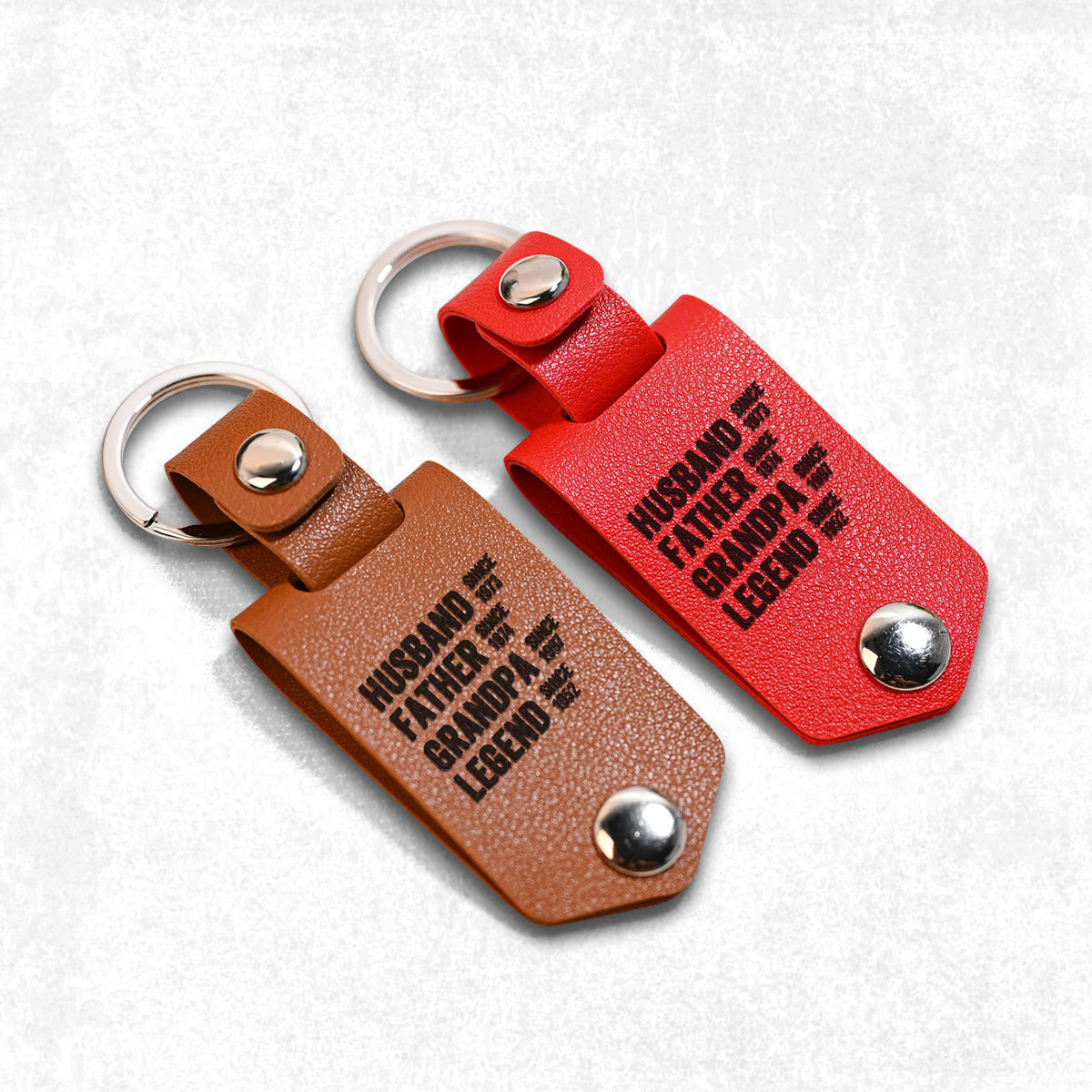 Husband Father Grandpa Legend - Personalized Grandpa Photo Album Keychain