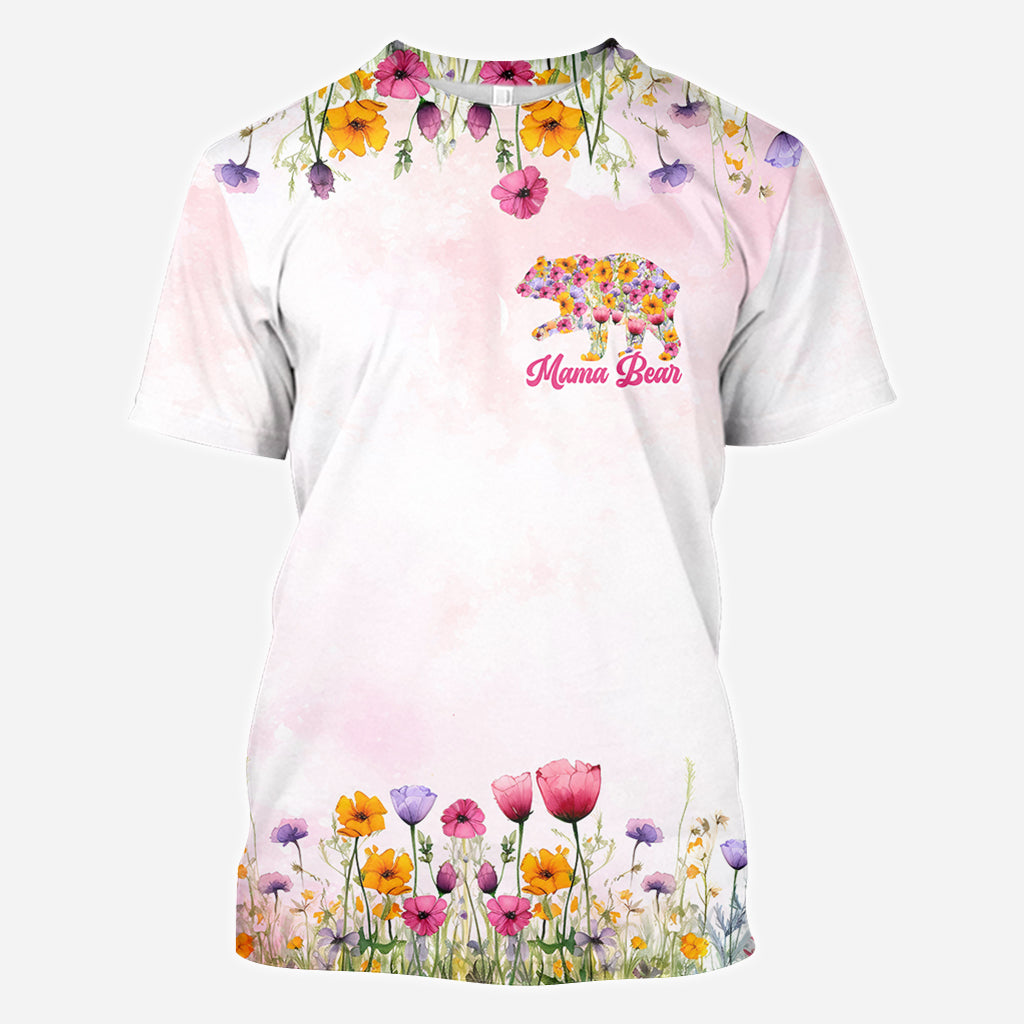 T-shirt personnalisé « Maman Ours » - T-shirt intégral pour maman