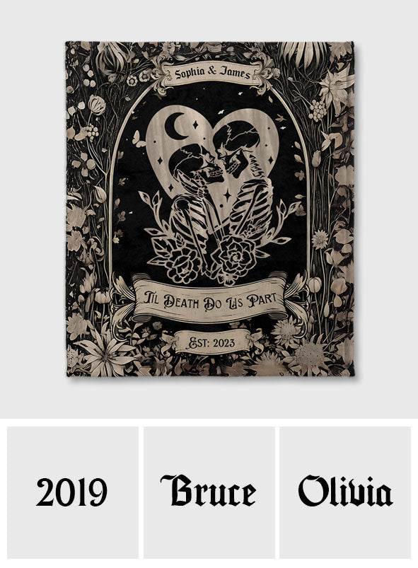 Jusqu'à ce que la mort nous sépare - Couverture personnalisée à tête de mort