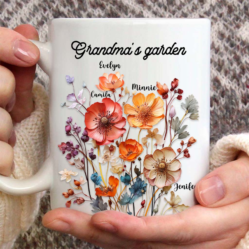 Le jardin de grand-mère - Mug personnalisé pour grand-mère