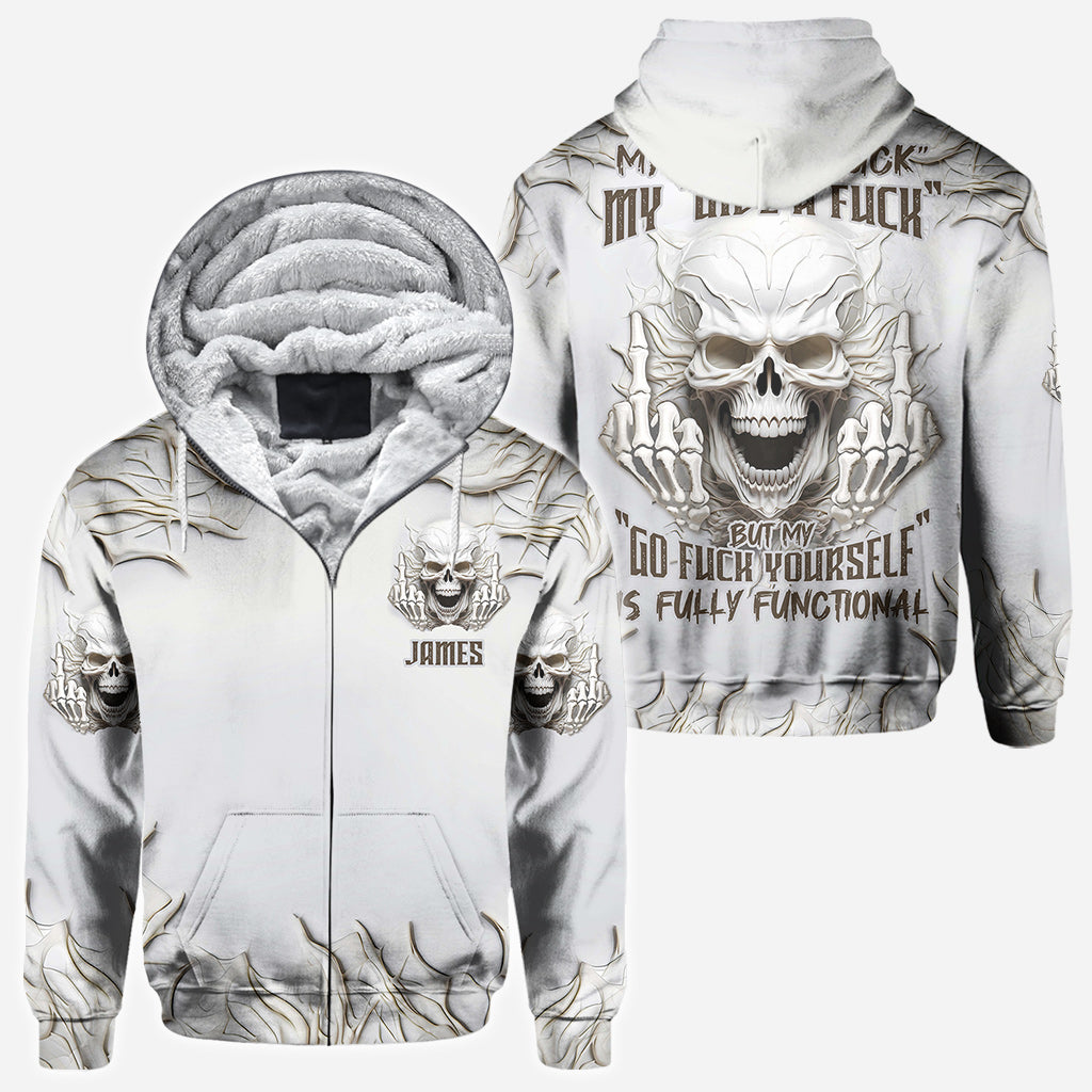 T-shirt personnalisé à motif crâne blanc sarcastique - T-shirt intégral à motif crâne