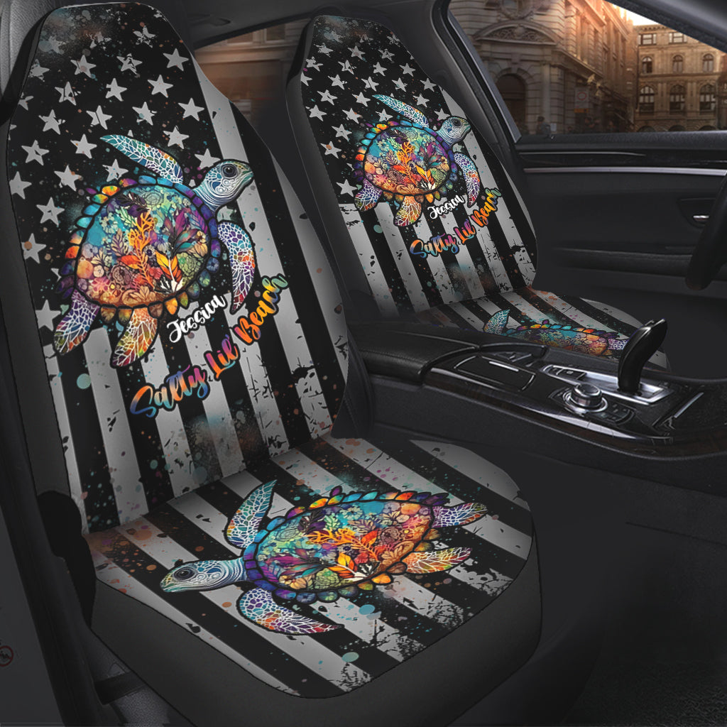 Salty Lil' Beach - Personalized Turtle Seat Covers