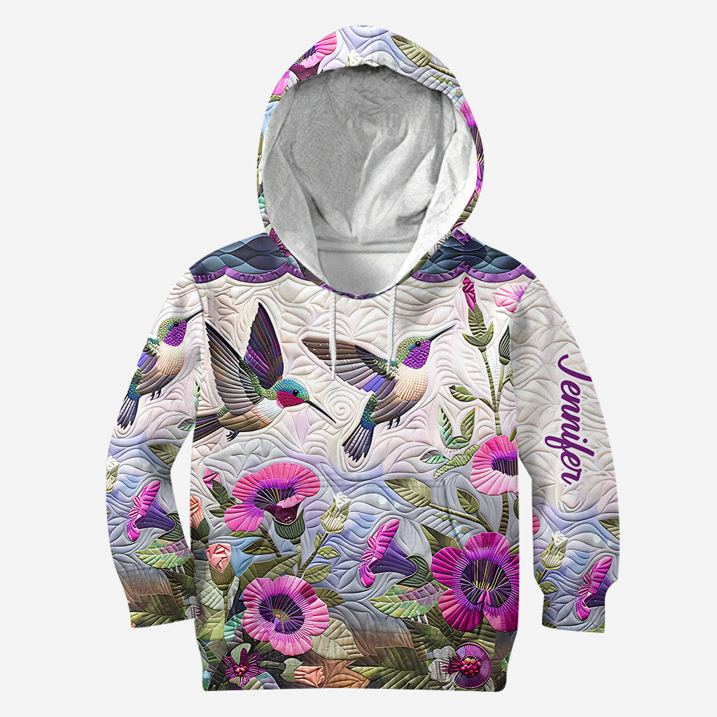 Magnifique colibri - Sweat à capuche et legging personnalisés colibri