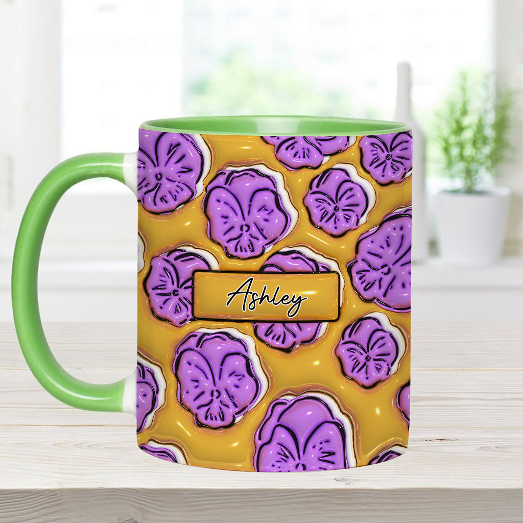 Birth Month Flower - Personalized Birthday Accent Mug