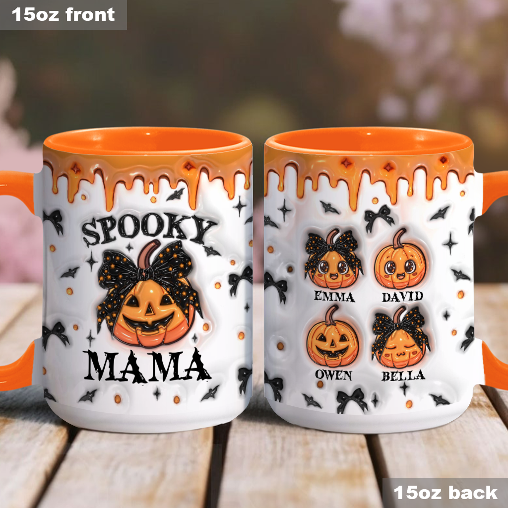 Spooky Mama Grandma Nana - Gift for mom - Personalized Accent Mug