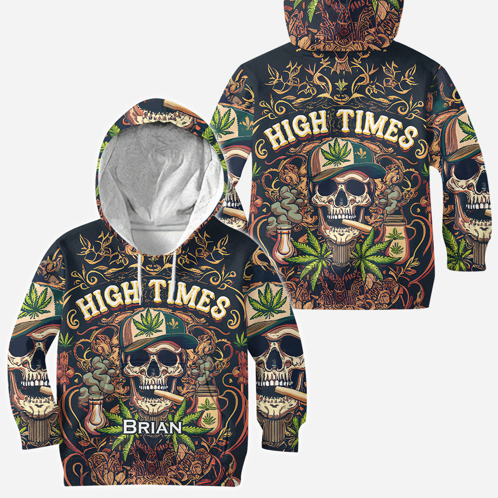 T-shirt personnalisé High Times Skull 420 - Motif cannabis intégral