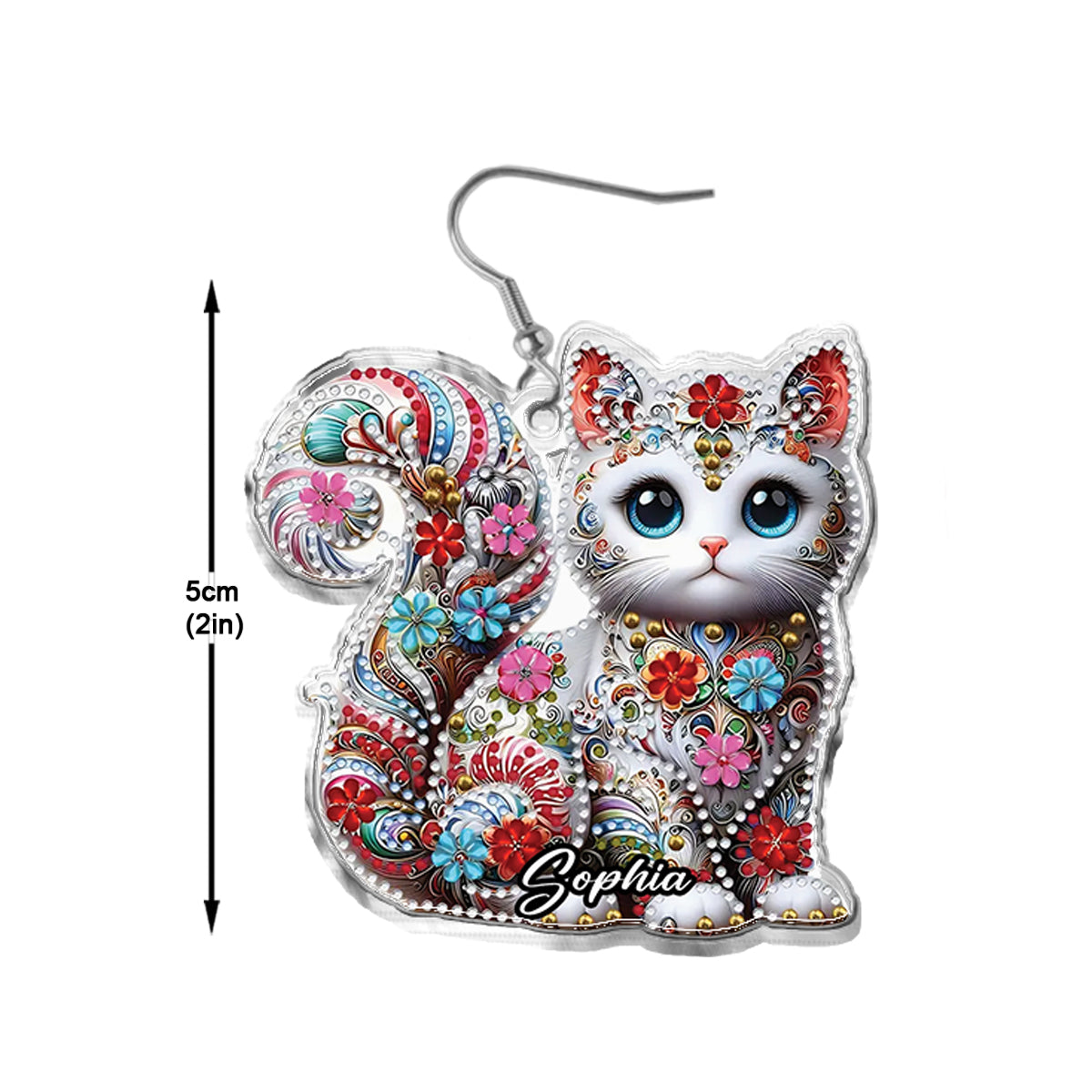 Beautiful Cat - Personalized Cat Earrings