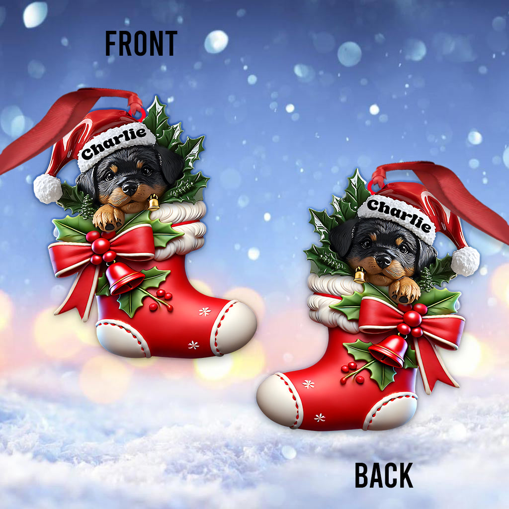 I Love My Dog - Personalized Dog Ornament
