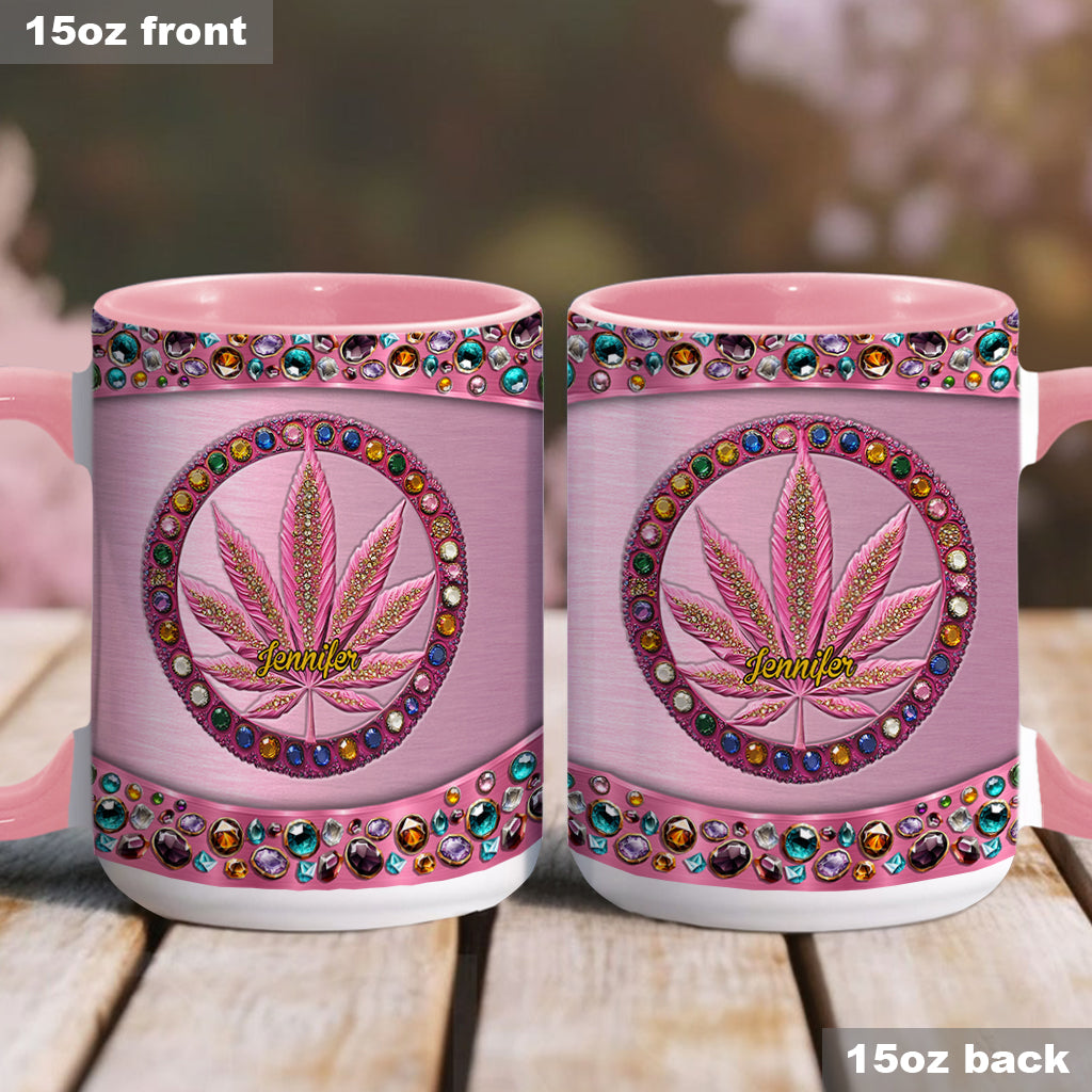 Mug personnalisé « Stoner Chick » avec motif cannabis