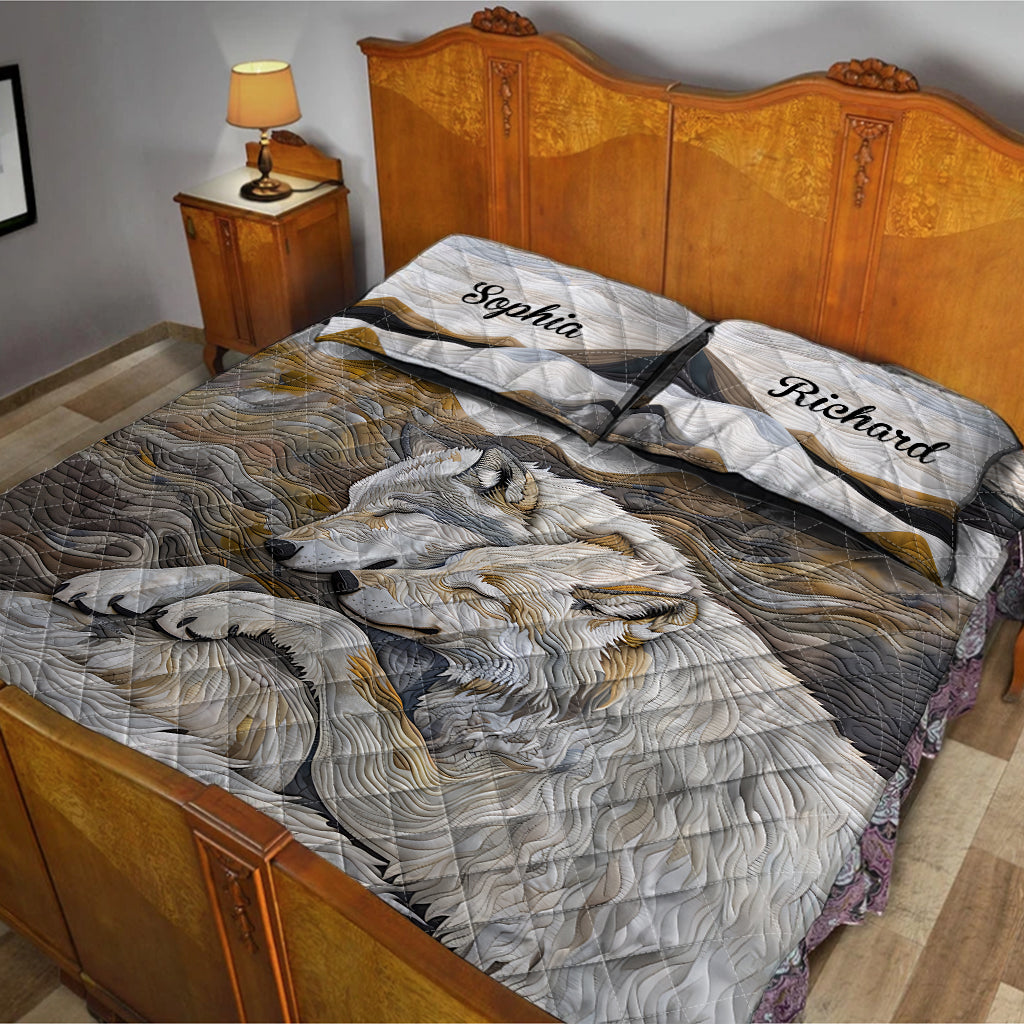 Je t'aimerai toujours - Ensemble de courtepointes personnalisé pour couple