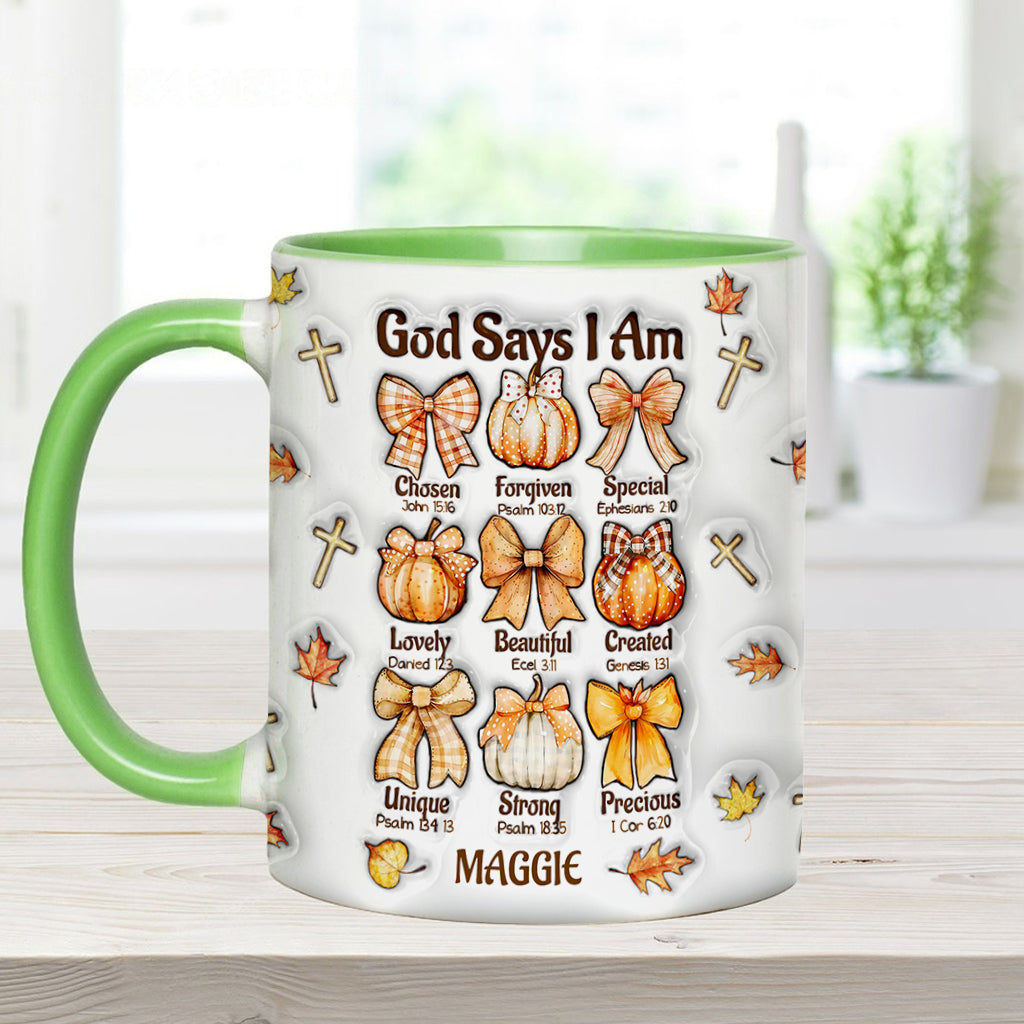 Dieu dit que je suis - Mug chrétien personnalisé