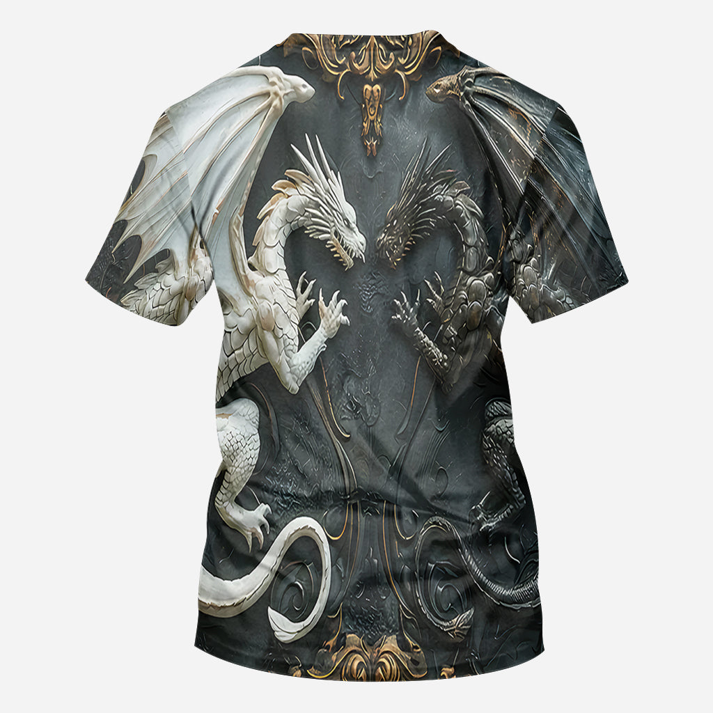 T-shirt personnalisé « J’adore les dragons » avec motif dragon intégral