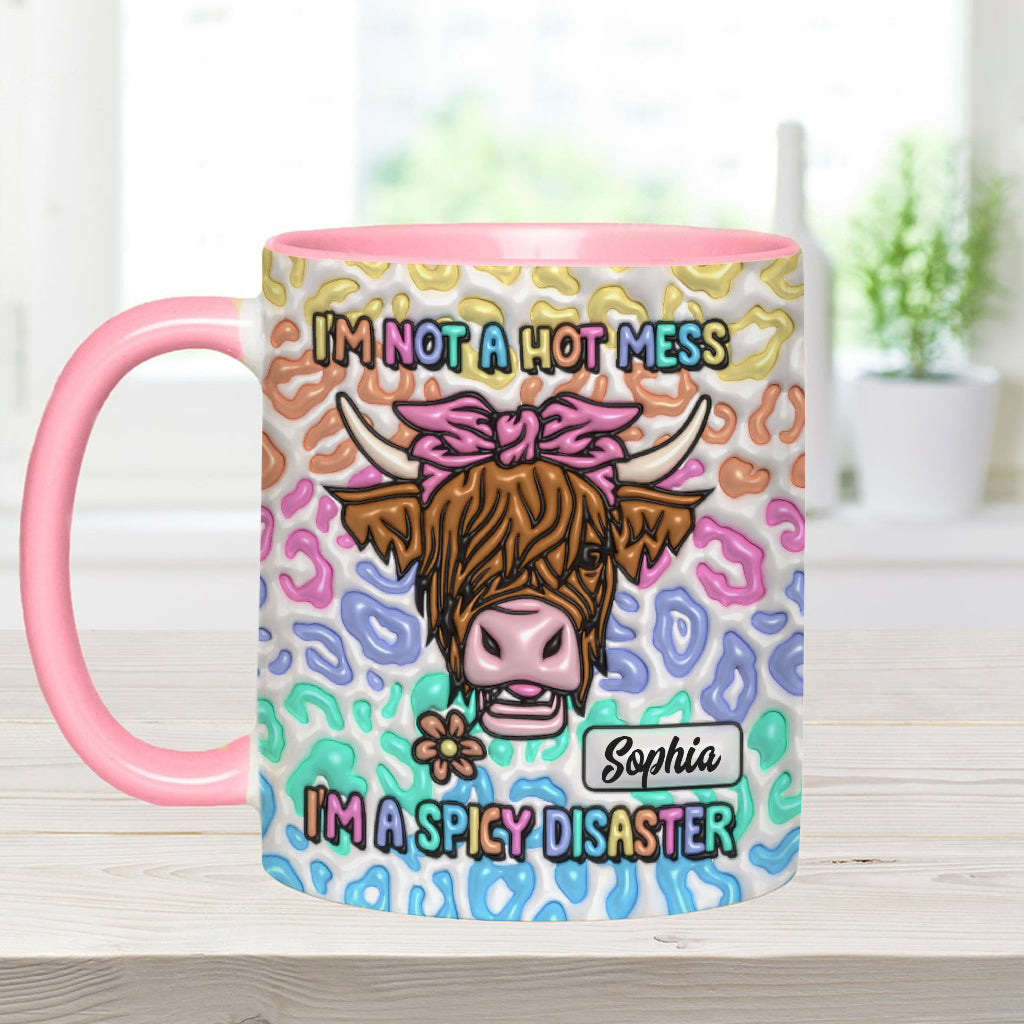 I'm Not A Hot Mess - Personalized Accent Mug