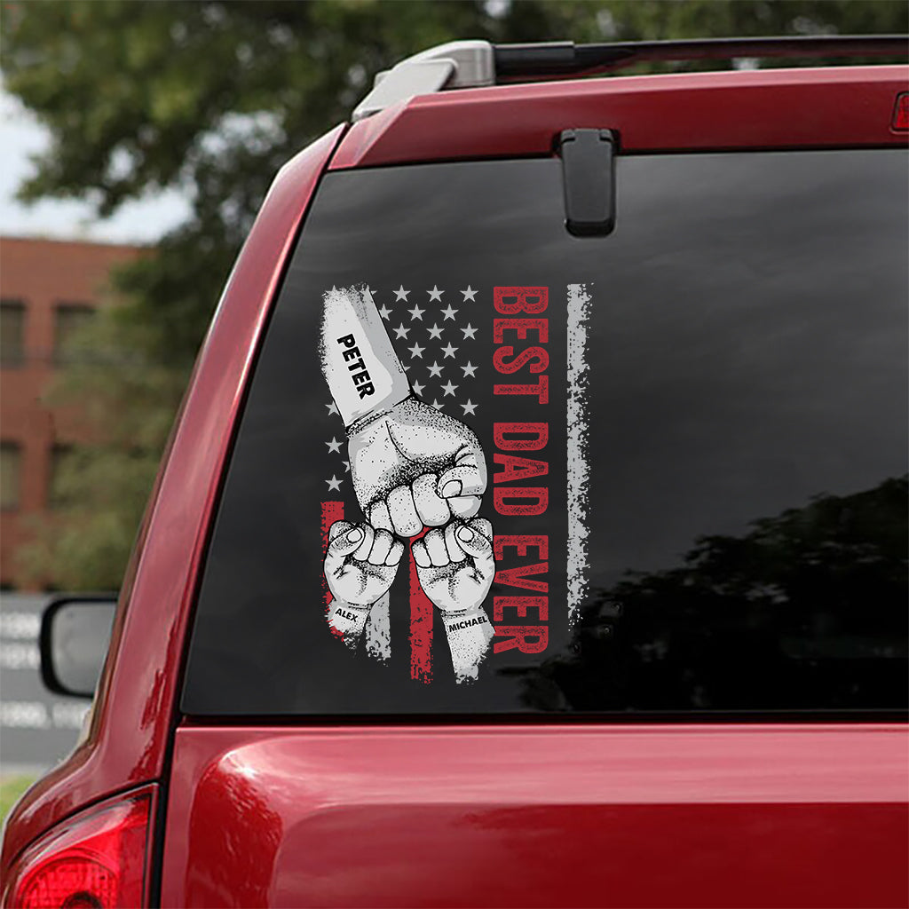 Best Dad Ever - Personalized Father Decal Full