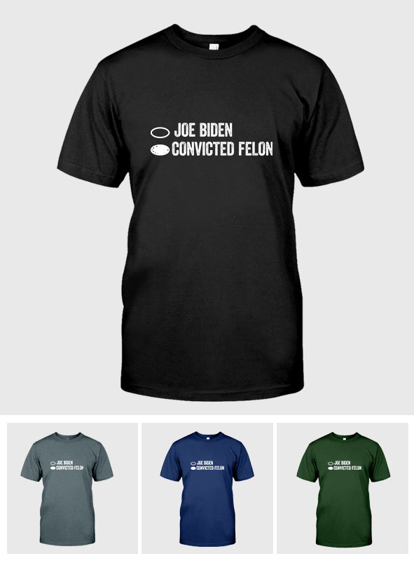 T-shirt politique humoristique, T-shirt « Joe Biden condamné » (blague), Élections humoristiques, T-shirt satire politique, T-shirt humoristique sur le vote (bulletin de vote).