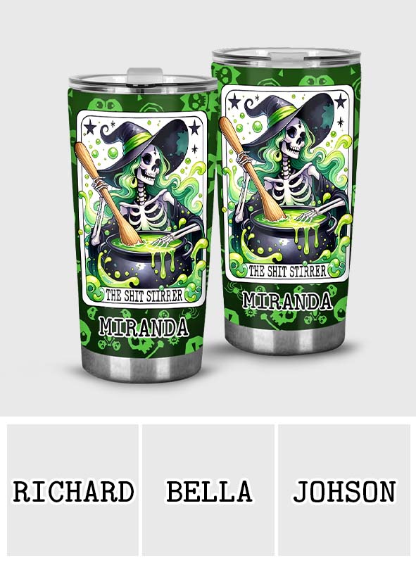 Gobelet personnalisé « La sorcière au crâne qui remue la merde »