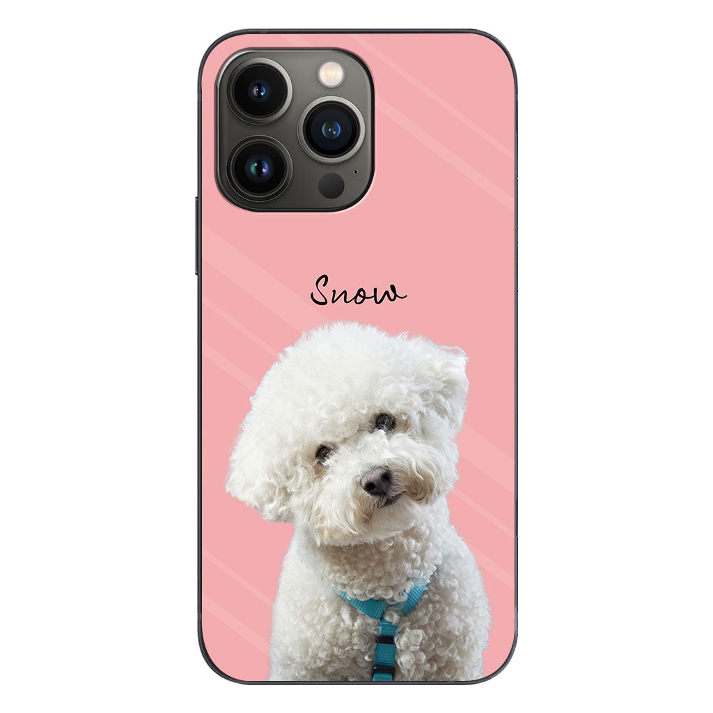 Portrait adorable de chien ou de chat - Coque de téléphone transparente personnalisée avec portrait de chien