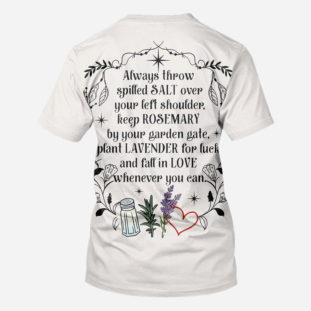 T-shirt personnalisé « Sorcière » au sel, romarin et lavande, inspiré de la magie pratique -